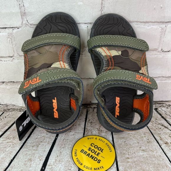 Teva Boys Sandals Psyclone, green Camo, Size 6, Water Shoes Hiking Beach. NWT - Picture 6 of 9